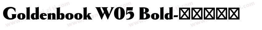 Goldenbook W05 Bold字体转换